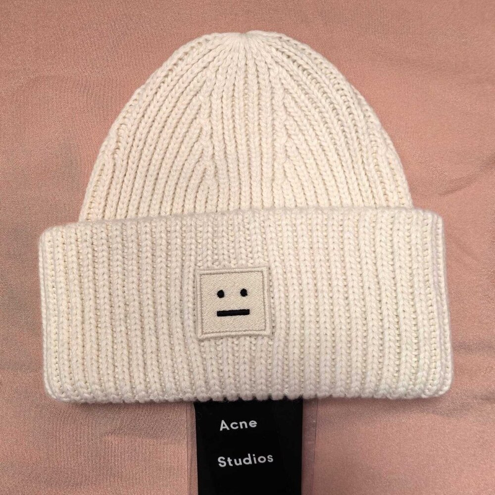 Acne Studios Women's Cream Beanie Hat